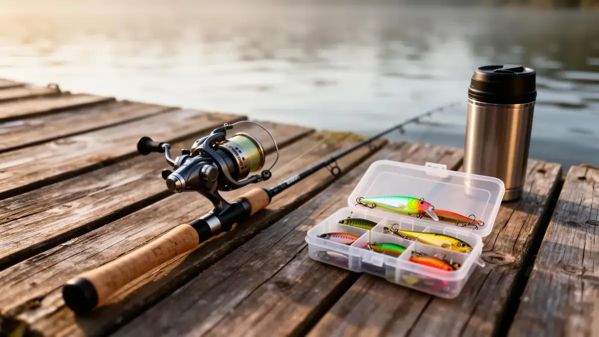 Bass angler working a soft plastic along a weedy Ontario shoreline