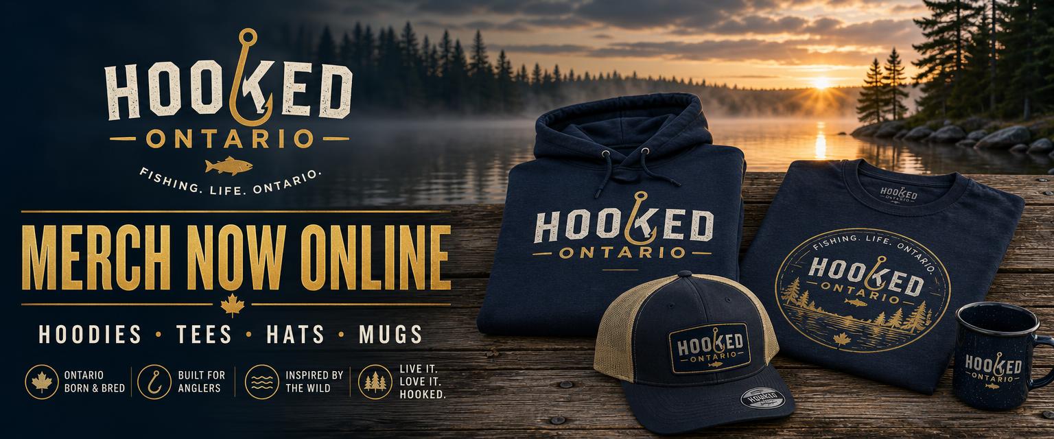 Hooked Ontario merch now online — hoodies, tees, hats and mugs. Shop now.